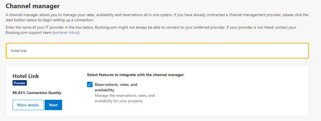 High quality connection score contributes to our Booking.com Premier Partner status.